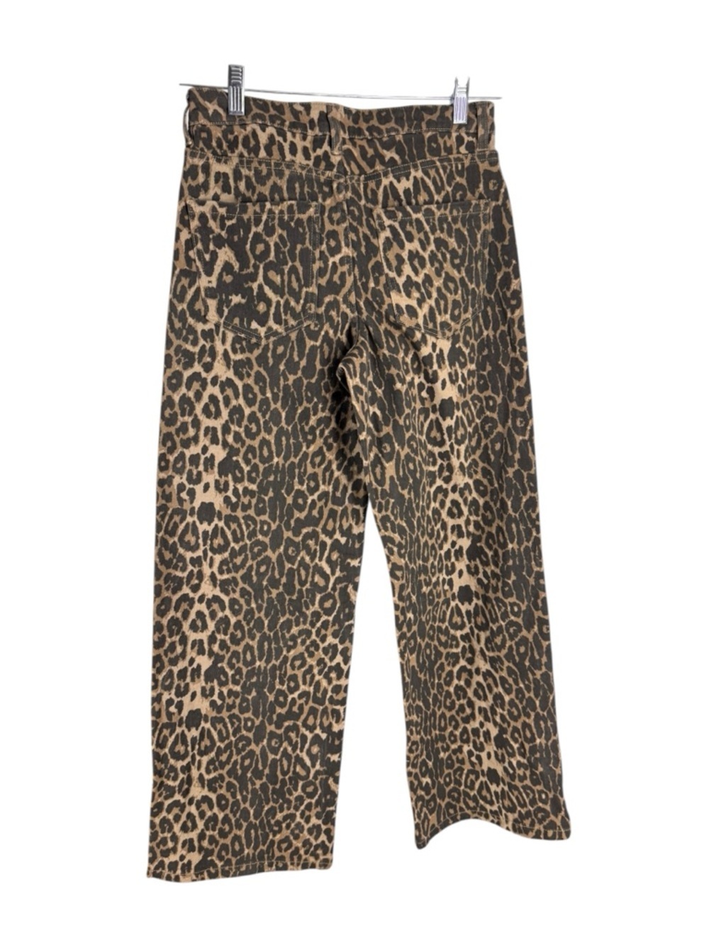 Cali 1850 Printed Mid Rise Straight Leg Twill Pants Leopard nwt 3 - Picture 4 of 6